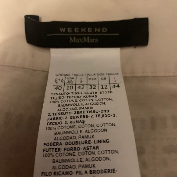 Max Mara Weekend 100% Cotton Pants Trousers with 2 pockets. Very beautiful. - Picture 3 of 10